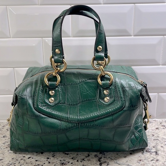 Coach Ashley Croc Embossed Leather Satchel EUC - Picture 5 of 14